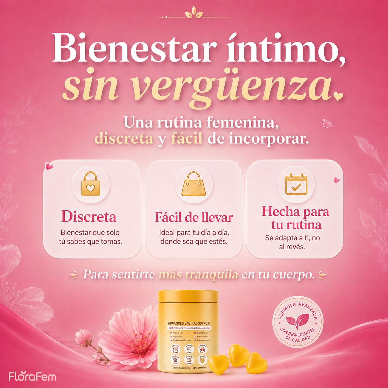 Gomitas para ayudar con el mal olor vaginal desde adentro