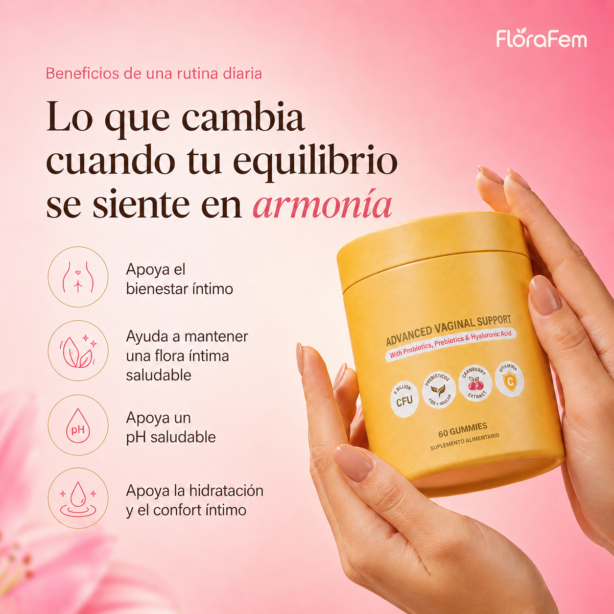 Gomitas para ayudar con el mal olor vaginal desde adentro